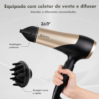 Secador de Cabelo profissional Hair dryer,  220V 110V